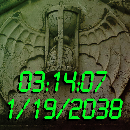 Representation of time running out for 32-bit systems until the year 2038